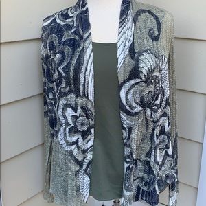 Chico’s Lightweight Cardigan and Matching Tank Top Size 1